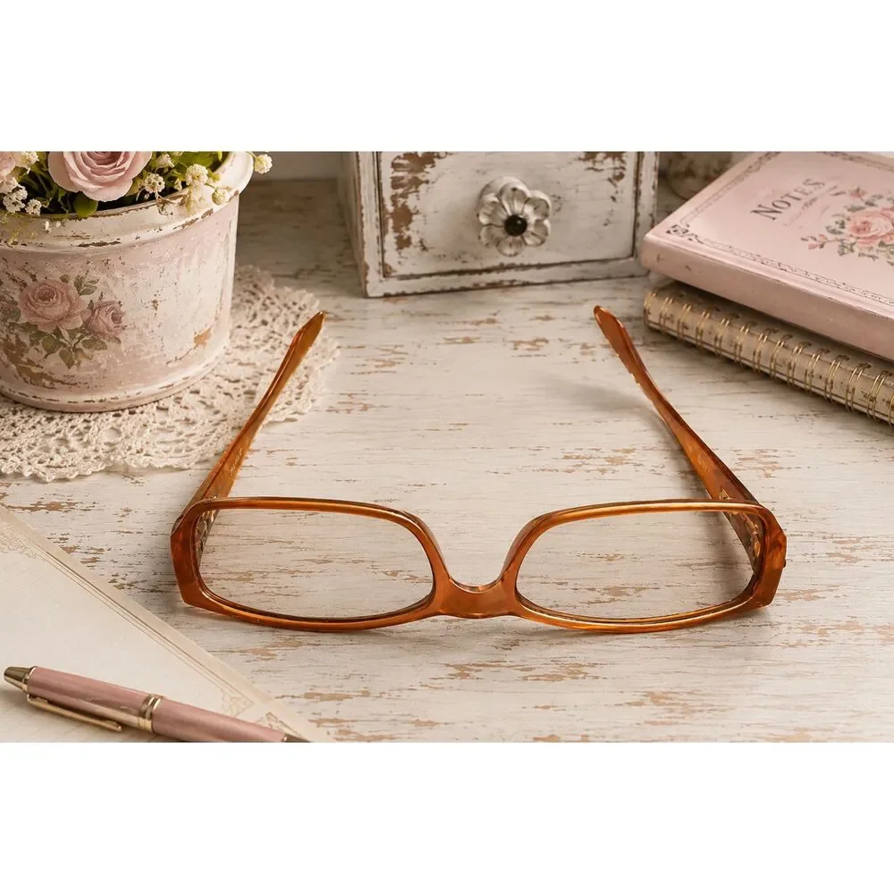 Joy Mangano  glasses +3.50 Orange Jewel-Tone Spring